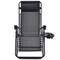 Set of 2 Folding Zero Gravity Recliner Chairs with Cup Holder Tray and Headrest for Patio or Lawn